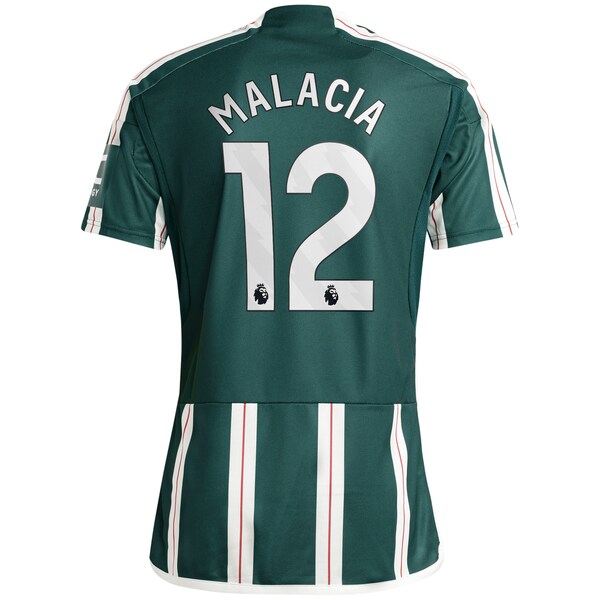 Tyrell Malacia Manchester United adidas 2023/24 Away Replica Player Jersey - Green