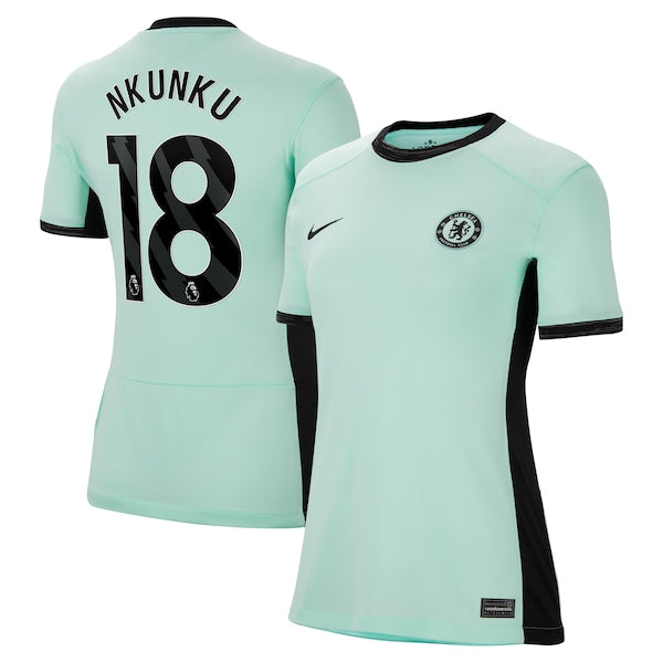 Christopher Nkunku Chelsea Nike Women's 2023/24 Third Stadium Replica Player Jersey - Mint