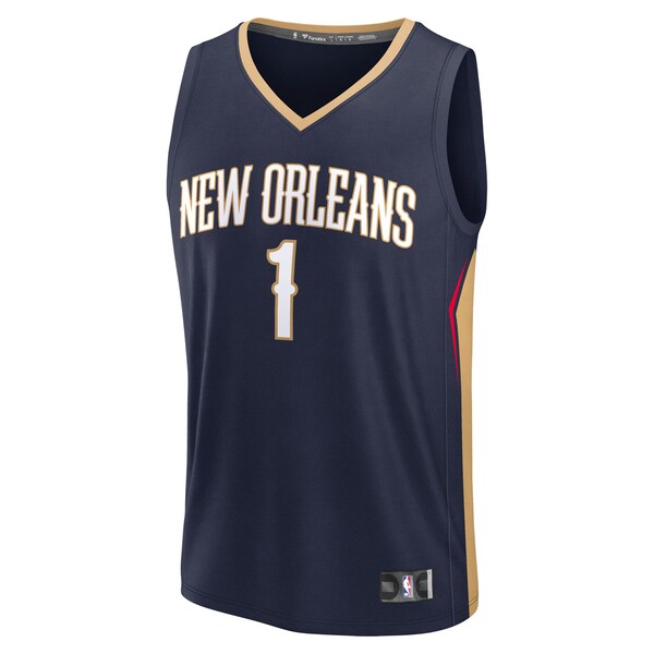 Zion Williamson New Orleans Pelicans  Youth Fast Break Replica Player Jersey - Icon Edition - Navy