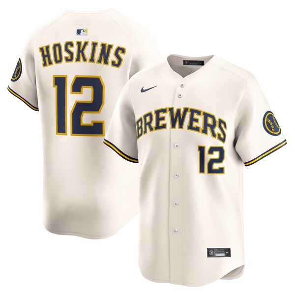 Rhys Hoskins Milwaukee Brewers Nike Alternate Limited Player Jersey - Cream
