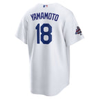 Yoshinobu Yamamoto Los Angeles Dodgers Nike 2024 World Series Champions Home Replica Player Jersey - White