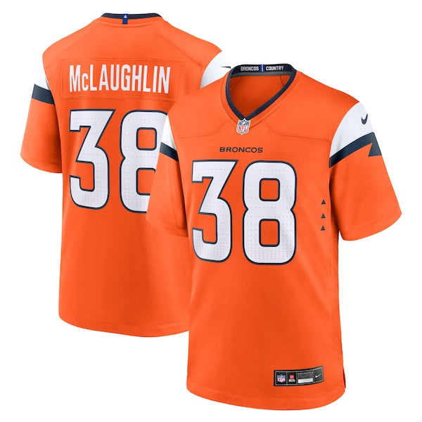 Jaleel McLaughlin Denver Broncos Nike Team Game Jersey -  Orange/Navy/White