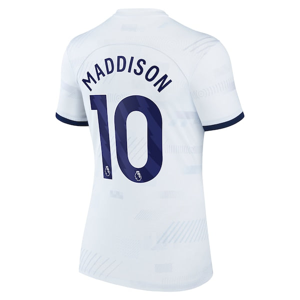 James Maddison Tottenham Hotspur Nike Women's 2023/24 Home Stadium Replica Player Jersey - White/Navy/Tan