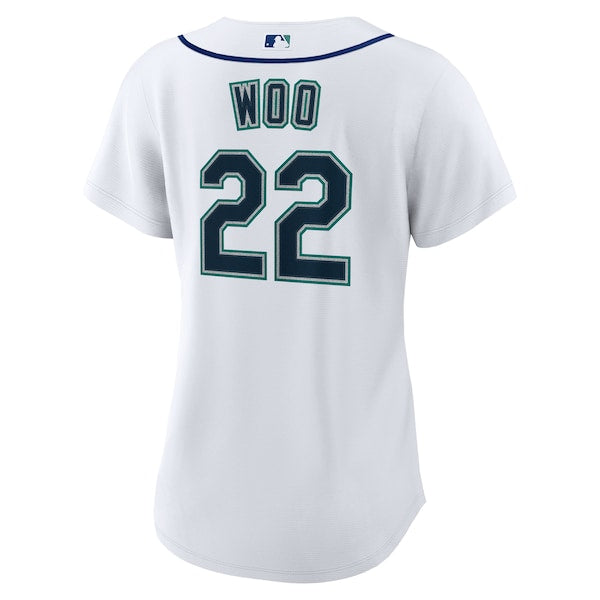 Women's Seattle Mariners Bryan Woo Nike White Home Replica Jersey