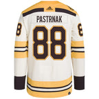 David Pastrnak Boston Bruins adidas  Primegreen Authentic Pro Player Jersey - Cream
