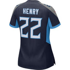 Derrick Henry Tennessee Titans Nike Women's Game Jersey - Navy/Light Blue