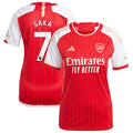 Bukayo Saka Arsenal adidas Women's 2023/24 Home Replica Player Jersey - Red/Green/Yellow