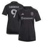 Sam Surridge Nashville SC adidas Women's 2024 Man In Black Kit Replica Player Jersey – Black