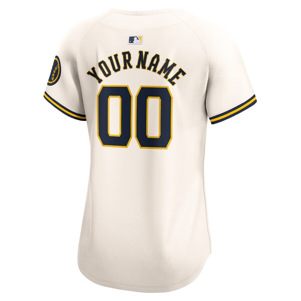 Milwaukee Brewers Nike Women's Home Limited Custom Jersey - Cream