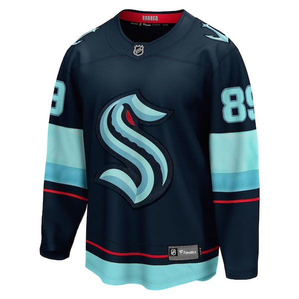 Frederick Gaudreau Seattle Kraken  Home Breakaway Jersey - Deep Sea Blue