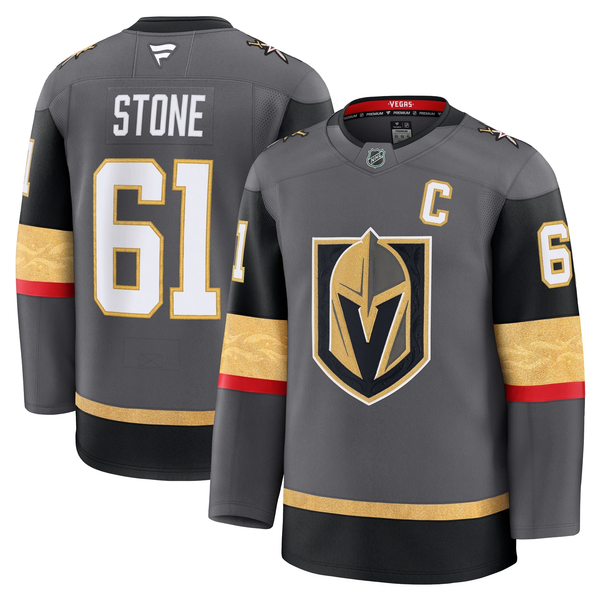 Mark Stone Vegas Golden Knights  Away Premium Jersey - White/Gold/Gray