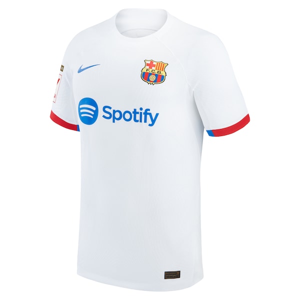 Pedri Barcelona Nike 2023/24 Away Authentic Jersey - White/Aqua/Royal