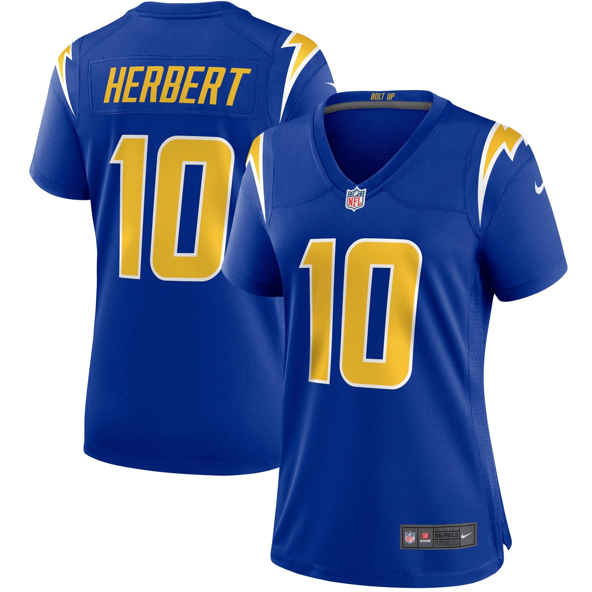 Justin Herbert Los Angeles Chargers Nike Women's Alternate Game Jersey - Navy/Powder Blue/Royal