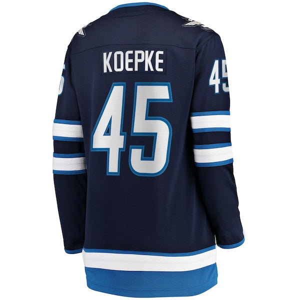 Cole Koepke Winnipeg Jets  Women's Home Breakaway Jersey - Navy