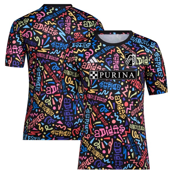 St. Louis City SC adidas 2024 Hispanic Heritage Pre-Match Top - Black