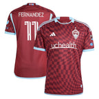 Omir Fernandez Colorado Rapids adidas 2024 One Flag Kit Authentic Player Jersey - Burgundy