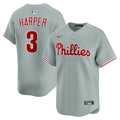 Bryce Harper Philadelphia Phillies Nike Road Limited Player Jersey - Gray