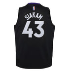 Pascal Siakam Toronto Raptors Nike Youth 2020/21 Swingman Player Jersey Black/Purple - Earned Edition