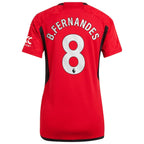 Bruno Fernandes Manchester United adidas Women's 2023/24 Home Replica Player Jersey - Red/Green