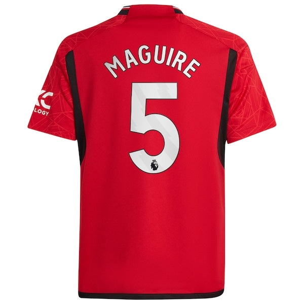 Harry Maguire Manchester United adidas Youth 2023/24 Home Replica Player Jersey - Red