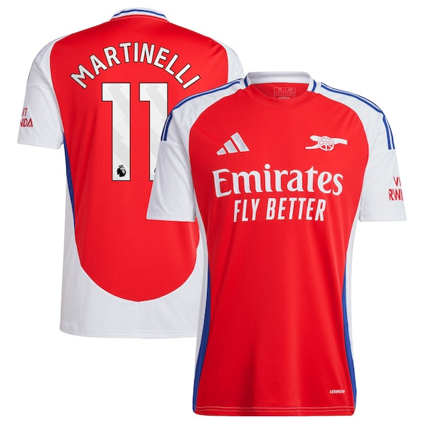 Gabriel Martinelli Arsenal adidas 2024/25 Home Replica Player Jersey – Red