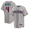 Ketel Marte Arizona Diamondbacks Nike Road Replica Jersey - Gray/Cream