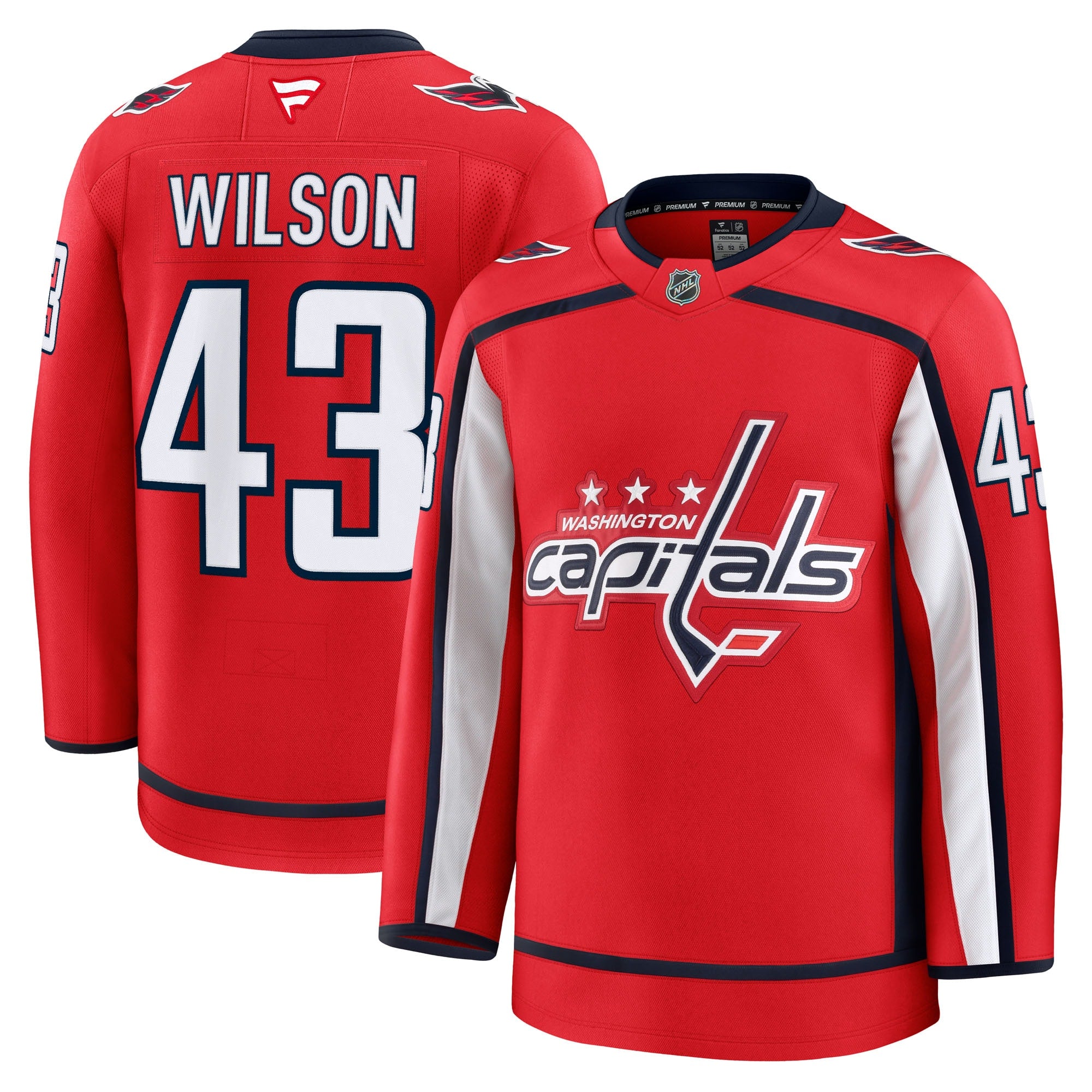 Tom Wilson Washington Capitals  Alternate 50th Anniversary Premium Jersey - Black/Red