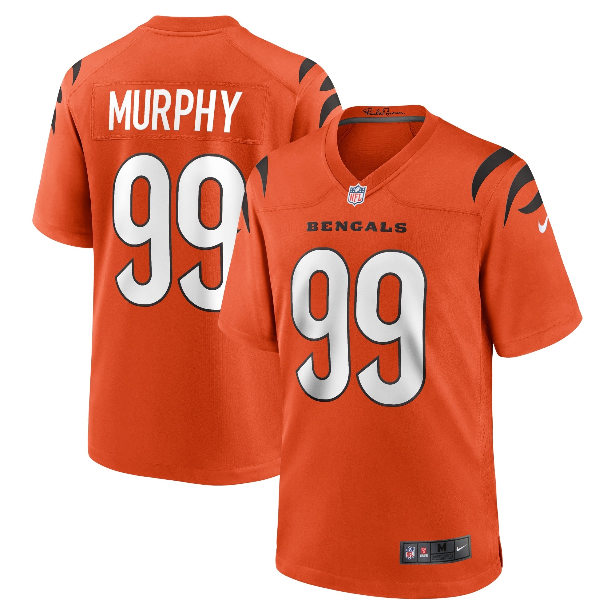 Myles Murphy Cincinnati Bengals Nike Team Game Jersey - White/Orange