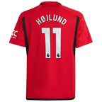 Rasmus Højlund Manchester United adidas Youth 2023/24 Home Replica Player Jersey – Red