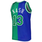 Steve Nash Dallas Mavericks Hardwood Classics 1998/99 Split Swingman Jersey - Blue/Green