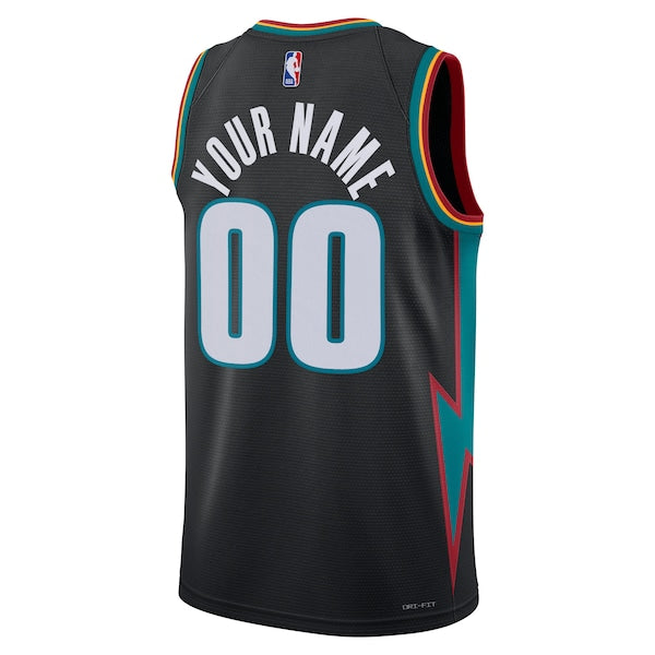 Detroit Pistons Nike Unisex 2025/26 City Edition Swingman Custom Jersey - Charcoal