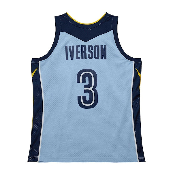 Allen Iverson Memphis Grizzlies 2009/10 Hardwood Classics Swingman Jersey - Light Blue