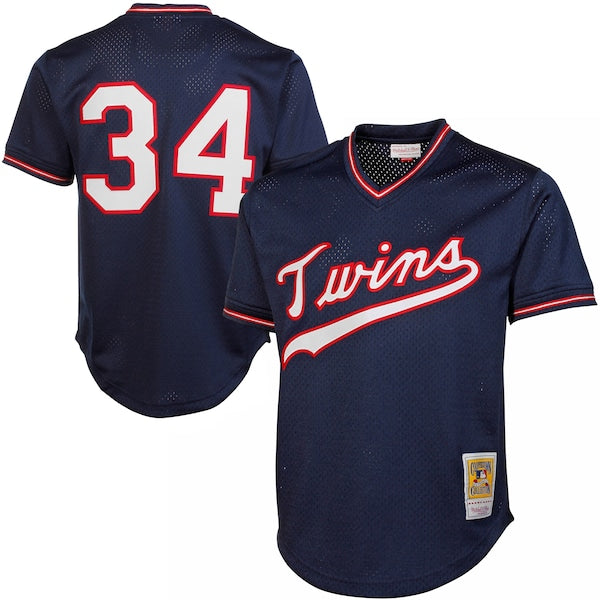 Kirby Puckett Minnesota Twins 1985 Authentic Cooperstown Collection Mesh Batting Practice Jersey - Navy