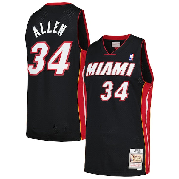 Ray Allen Miami Heat  2012/13 Hardwood Classics Swingman Jersey - Black