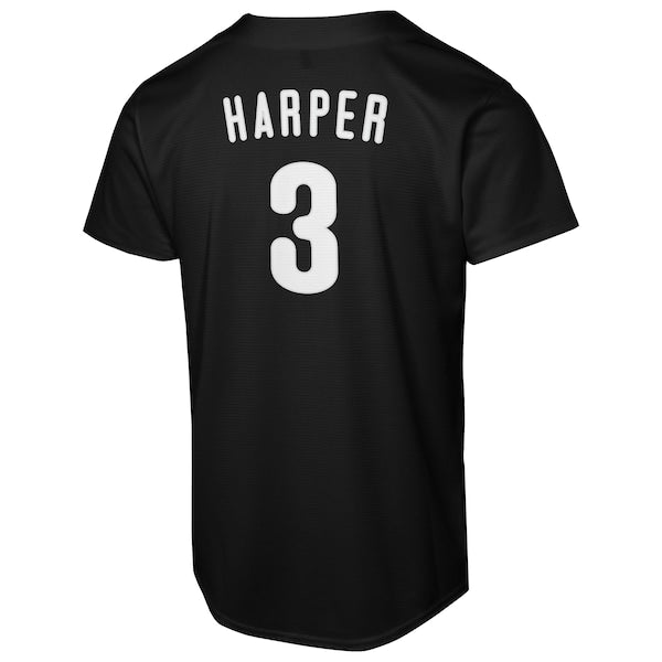 Bryce Harper Philadelphia Phillies Nike  Youth Lights Out Replica Player Jersey - Black