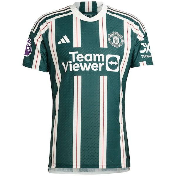 Luke Shaw Manchester United adidas 2023/24 Away Authentic Player Jersey - Green/Red