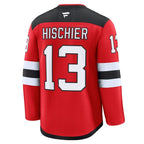 Nico Hischier New Jersey Devils  Home Premium Jersey - Red/Black/White