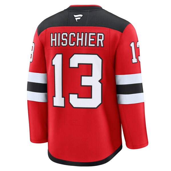 Nico Hischier New Jersey Devils  Home Premium Jersey - Red/Black/White