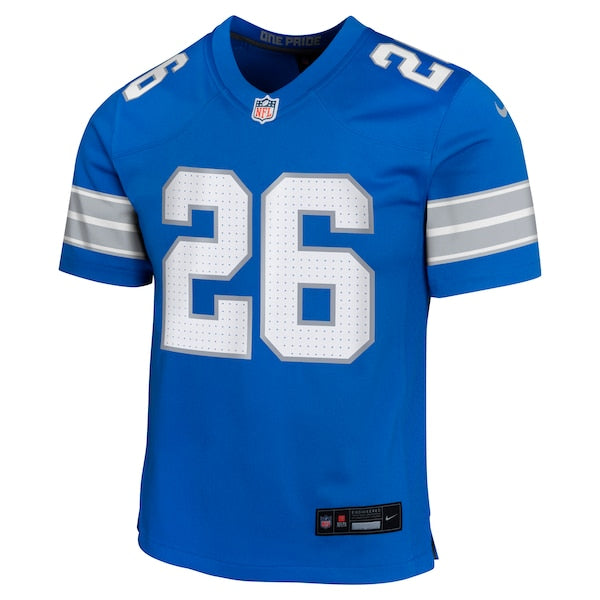 Jahmyr Gibbs Detroit Lions Nike Youth Team Player Game Jersey - Blue
