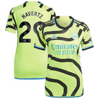 Kai Havertz Arsenal adidas Women's 2023/24 Away Replica Player Jersey - Yellow/Green/Red