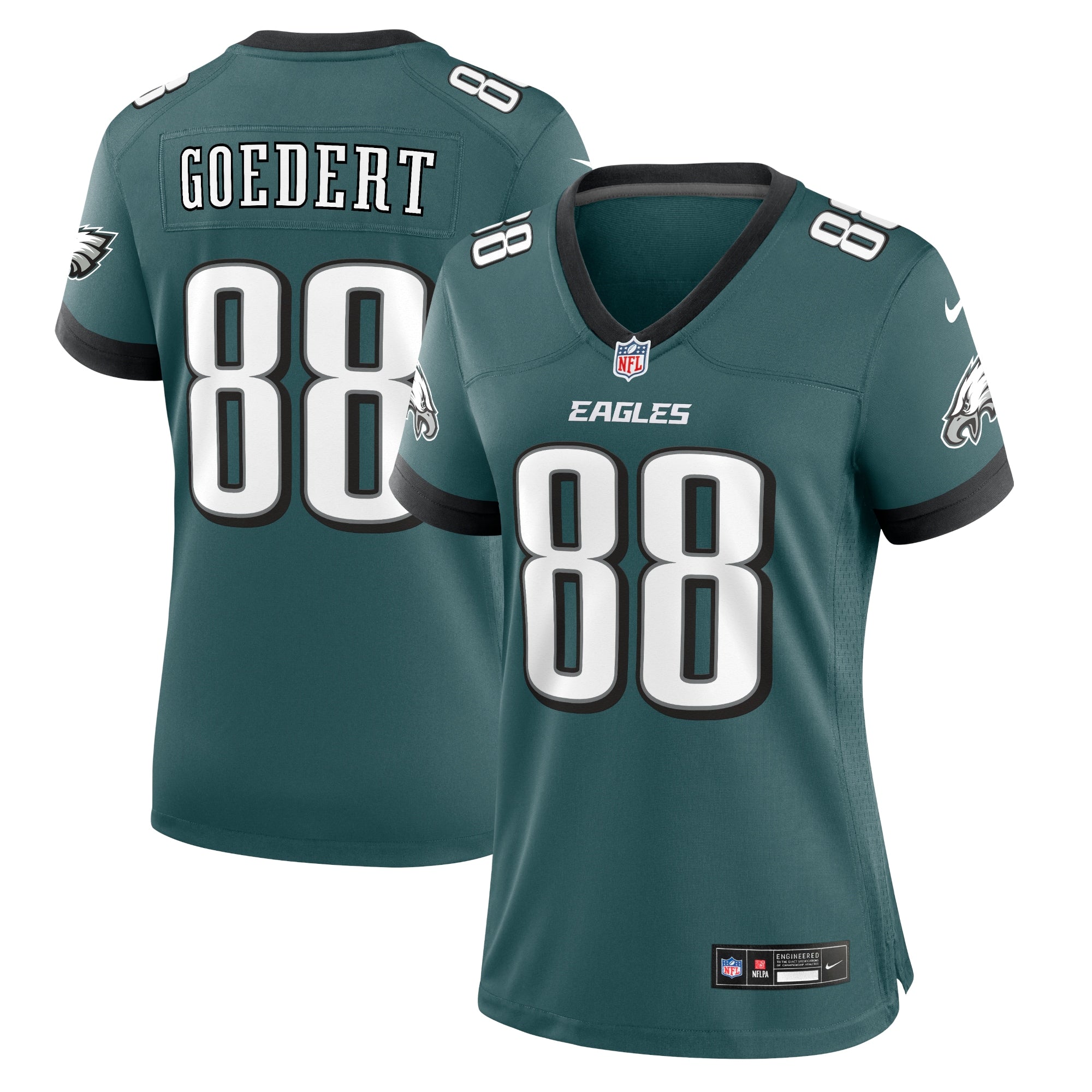 Dallas Goedert Philadelphia Eagles Nike White Game Jersey - White/Black/Green