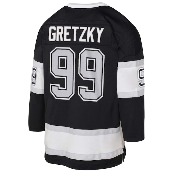 Wayne Gretzky Los Angeles Kings  Youth 1992/93 Captain Patch Power Play Player Jersey - Black/White