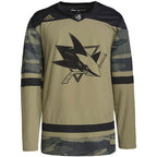 San Jose Sharks adidas Military Appreciation Team Authentic Practice Jersey - Camo