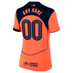Barcelona Nike Women's 2025/26 Third Replica Custom Jersey - Orange/Gold/Blue
