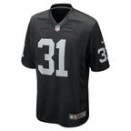 Brandon Facyson Las Vegas Raiders Nike Team Game Jersey -  Black