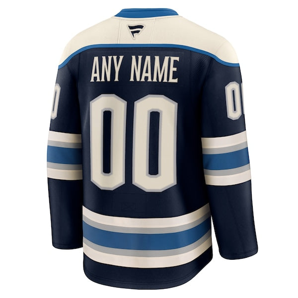 Columbus Blue Jackets  Alternate Premium Custom Jersey - Navy