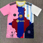 Lionel Messi Commemorative All Club Football Logo Limited Edition Jersey