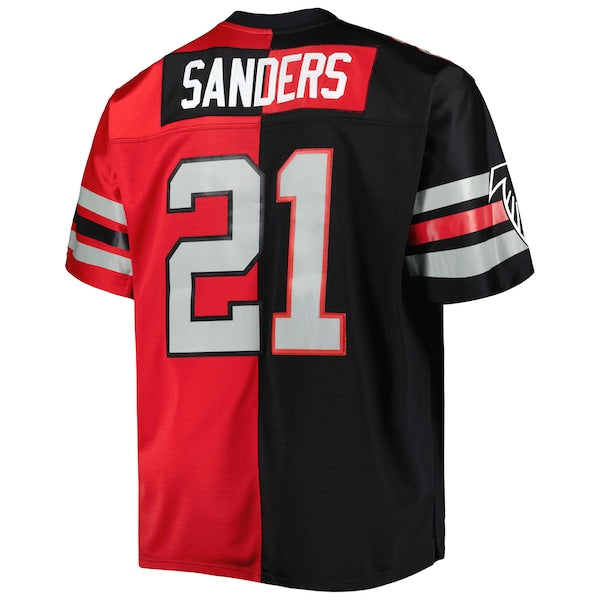 Deion Sanders Atlanta Falcons Big & Tall Split Legacy Retired Player Replica Jersey - Black/Red