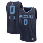Jaylen Wells Memphis Grizzlies  Fast Break Replica Player Jersey - Icon Edition - Navy