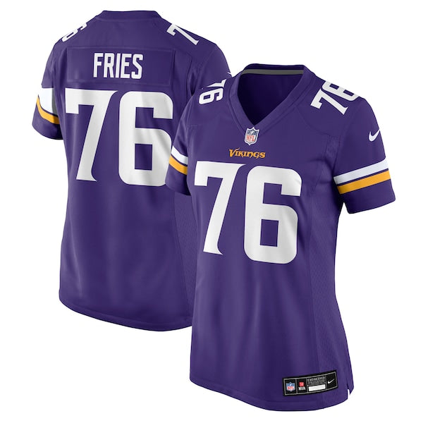 Will Fries Minnesota Vikings Nike Women's Team Game Jersey -  Purple